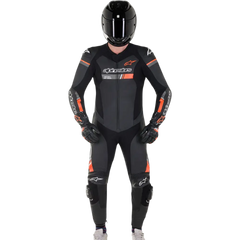 ALPINESTARS GP Force Chaser 1-Piece Leather Suit - Black/Red Fluo - US 38 / EU 48 3150321-1030-48