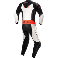ALPINESTARS GP Force Chaser 1-Piece Leather Suit - Black/White/Red Fluo - US 38 / EU 48 3150321-1231-48