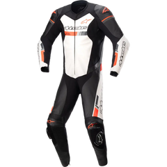 ALPINESTARS GP Force Chaser 1-Piece Leather Suit - Black/White/Red Fluo - US 38 / EU 48 3150321-1231-48