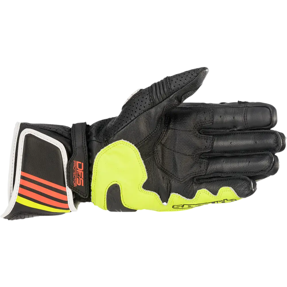 ALPINESTARS GP Plus R v2 Gloves - Metallic Gray/Black/Fluo Yellow/Fluo Red - Small 3556520-9135-S