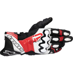 ALPINESTARS GP Plus R V3 Leather Gloves - Black/White/Bright Red - Small 3550825-1304-S