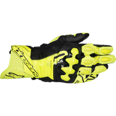 ALPINESTARS GP Plus R V3 Leather Gloves - Fluo Yellow/Black - Large 3550825-551-L