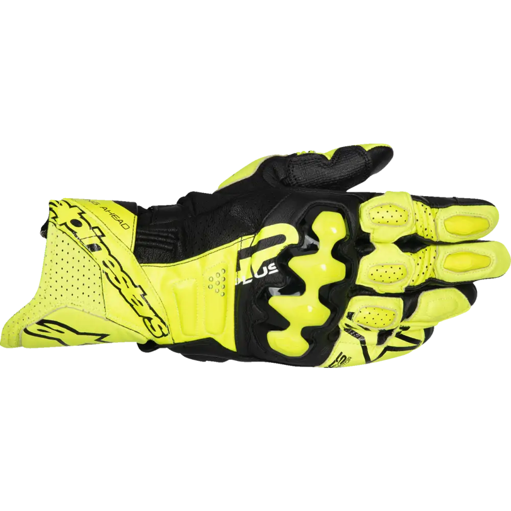 ALPINESTARS GP Plus R V3 Leather Gloves - Fluo Yellow/Black - Medium 3550825-551-M