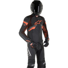 ALPINESTARS GP Plus R v3 Rideknit? Leather Jacket - Black/Red Fluo - US 46 / EU 56 3100321-1030-56