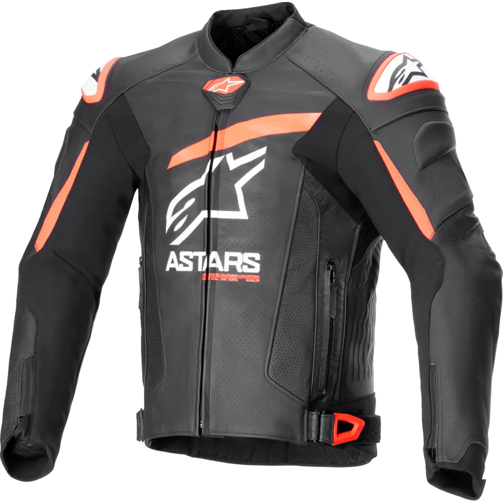 ALPINESTARS GP Plus R v4 Airflow Leather Jacket - Black/Red Fluo/White - US 46 / EU 56 3100624-1321-56
