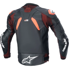 ALPINESTARS GP Plus R v4 Rideknit? Leather Jacket - Black/Red Fluo/White - US 38 / EU 48 3100324-1321-48
