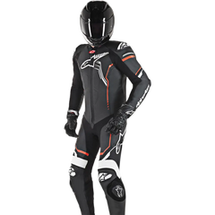 ALPINESTARS GP Plus v2 1-Piece Leather Suit - Black/Red Fluorescent - US 44 / EU 54 3150518-1231-54