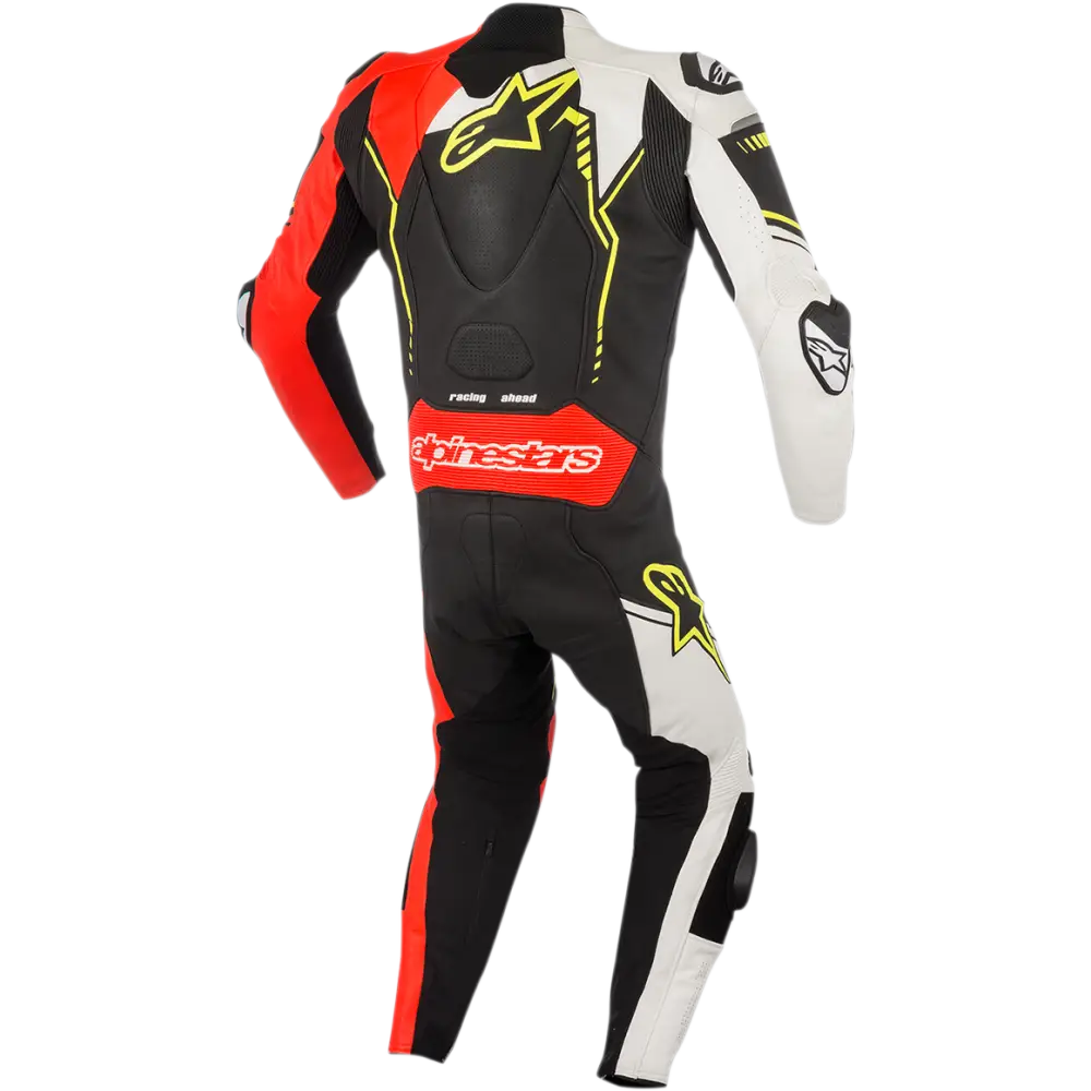 ALPINESTARS GP Plus v2 1-Piece Leather Suit - Black/White/Red Fluorescent/Yellow Fluorescent - US 44 / EU 54 3150518-1236-54