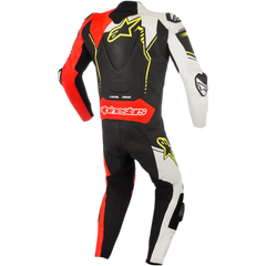 ALPINESTARS GP Plus v2 1-Piece Leather Suit - Black/White/Red Fluorescent/Yellow Fluorescent - US 44 / EU 54 3150518-1236-54