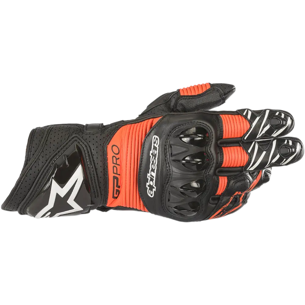 ALPINESTARS GP Pro R3 Gloves - Black/Fluo Red - Small 3556719-1030-S