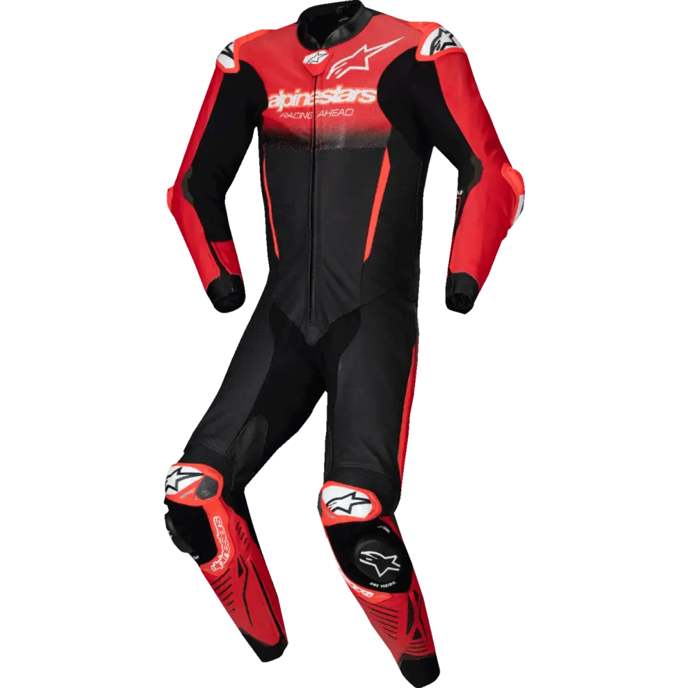 ALPINESTARS GP-R7 1-PC Leather Suit - Black/Mid Red - US 40 / EU 50 3150125-1405-50