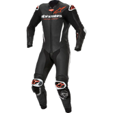 ALPINESTARS GP-R7 1-PC Leather Suit - Black/White/Red Fluo - US 38 / EU 48 3150125-1231-48