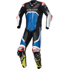 ALPINESTARS GP Tech v4 Leather Suit - Black/Blue/Yellow Fluorescent - US 38 / EU 48 3156822-1075-48