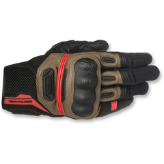 ALPINESTARS Highlands Gloves - Black/Tobacco Brown/Red - 2XL 3566617-1813-2X