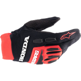 ALPINESTARS Honda Full Bore Gloves - Black/Bright Red - Small 3563823-1303-S