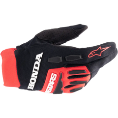 ALPINESTARS Honda Full Bore Gloves - Black/Bright Red - Small 3563823-1303-S