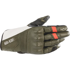 ALPINESTARS Kei Gloves - Forest/Black/White/Fluo Red - 2XL 3566221-6123-2X