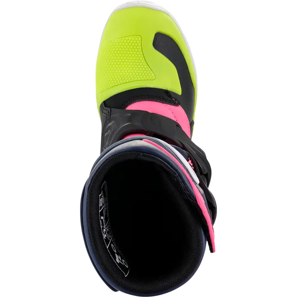 ALPINESTARS Kids Tech 3S Boots - Black/Blue/Pink/Yellow - US 12 2014518-1176-12