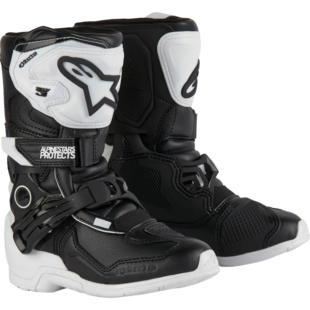 ALPINESTARS Kids Tech 3S Boots - Black/White - US 10 2014524-21-10
