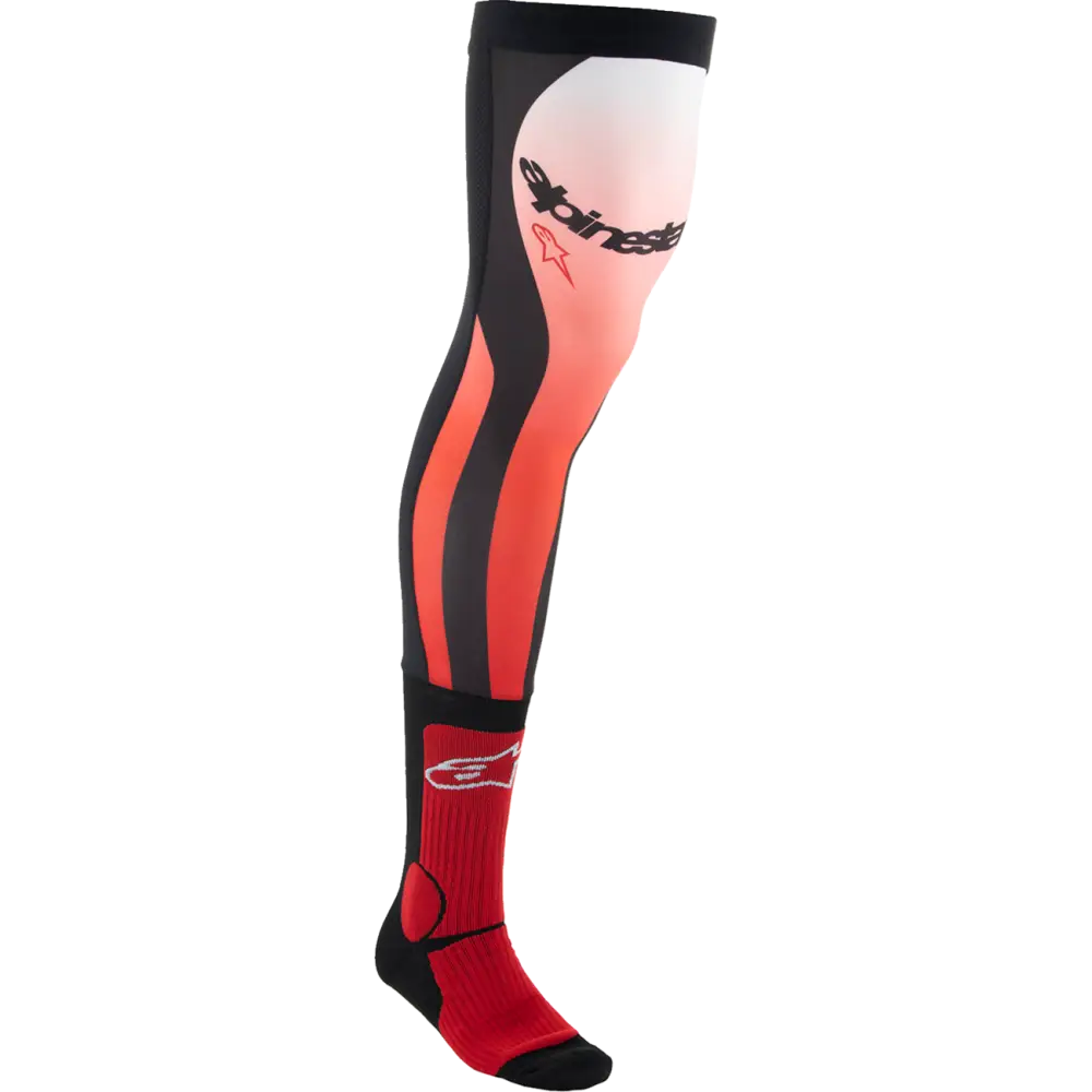 ALPINESTARS Knee Brace Socks - Black/Red - Small/Medium 4701324-3012-SM