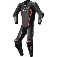 ALPINESTARS Missile v2 1-Piece Leather Suit - Black/Red Fluo - US 42 / EU 52 3150122-1030-52