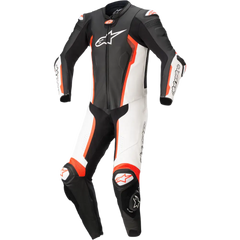 ALPINESTARS Missile v2 - 1-Piece Leather Suit - Black/White/Red Fluo - US 50 / EU 60 3150122-1231-60