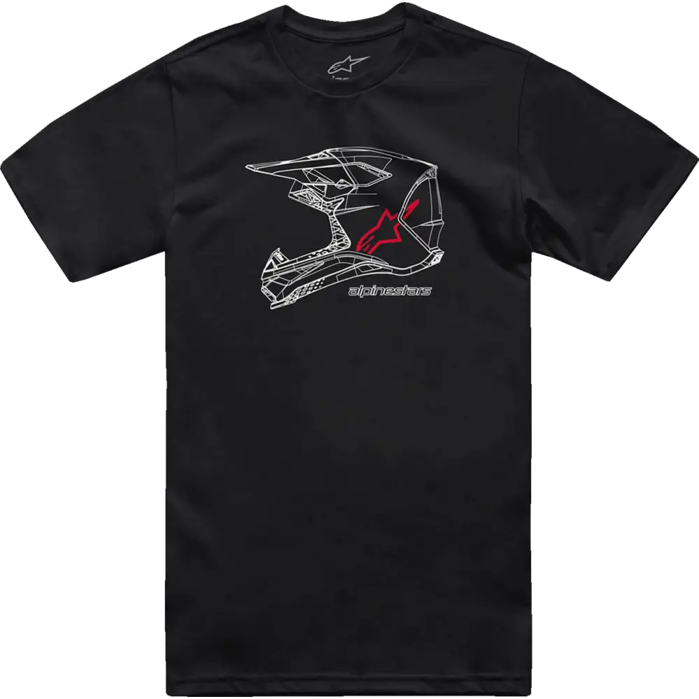 ALPINESTARS MX Helmet T-Shirt - Black - Large 1214-73116-10-L