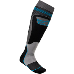 ALPINESTARS MX Plus 1 Socks - Black/Cyan - Small/Medium 4701820-1079-SM