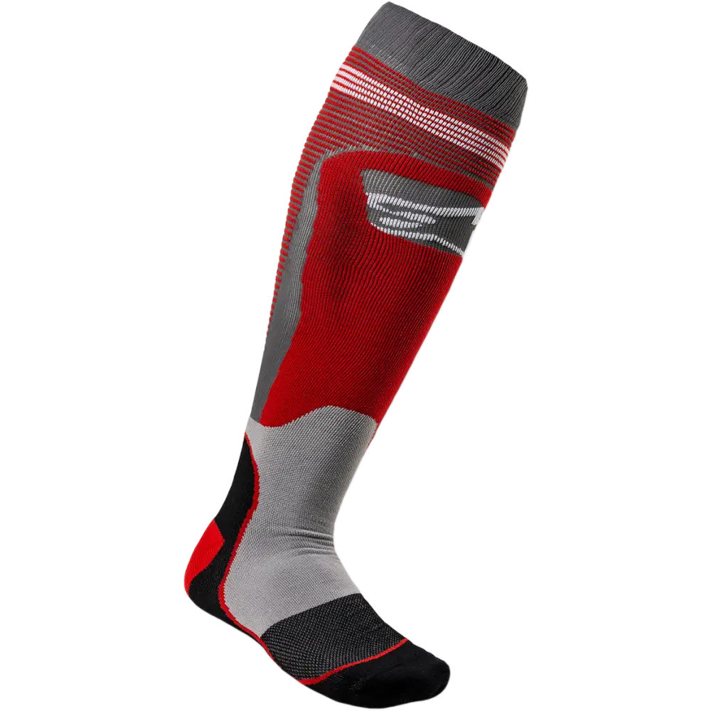ALPINESTARS MX Plus 1 Socks - Red/Gray - Small/Medium 4701820-318-SM
