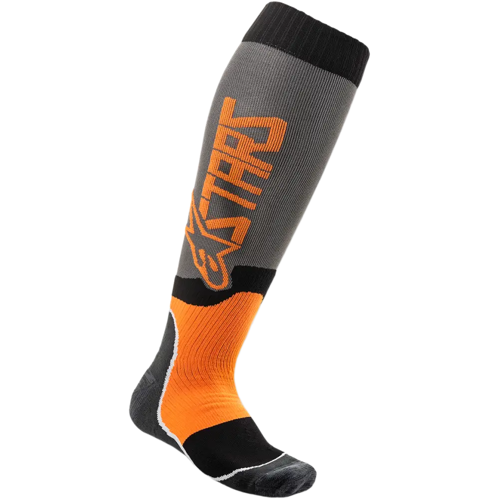 ALPINESTARS MX Plus 2 Socks - Gray/Orange - Small/Medium 47019209040M