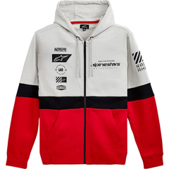 ALPINESTARS Position Zip Hoodie - Silver/Black/Red - 2XL 12125302210962X
