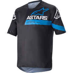 ALPINESTARS Racer V3 Short-Sleeve Jersey - Black/Bright Blue - 2XL 1762922-1078-2X