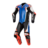 ALPINESTARS Racing Absolute v2 1-Piece Leather Suit - Metallic Blue/Black/White/Red Fluo - US 38 / EU 48 3156323718348