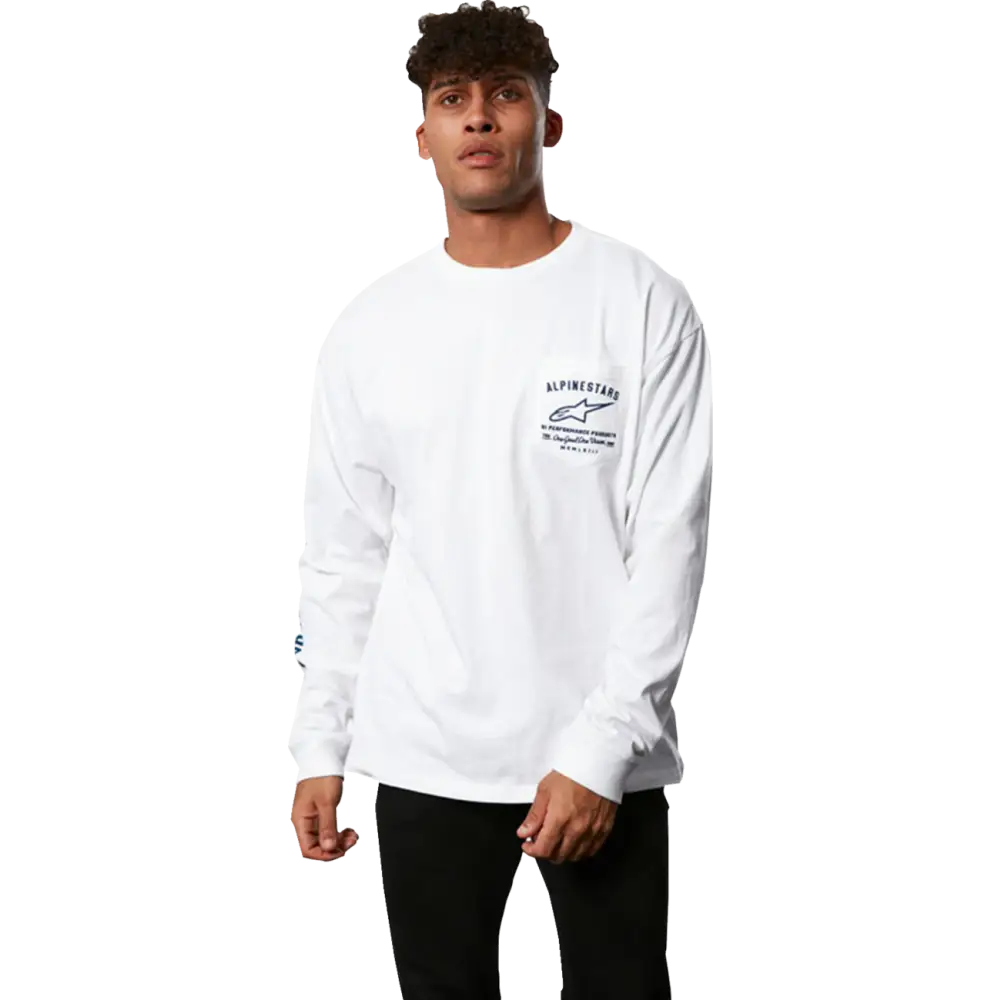 ALPINESTARS REP Long-Sleeve T-Shirt - White - Medium 12337140020M
