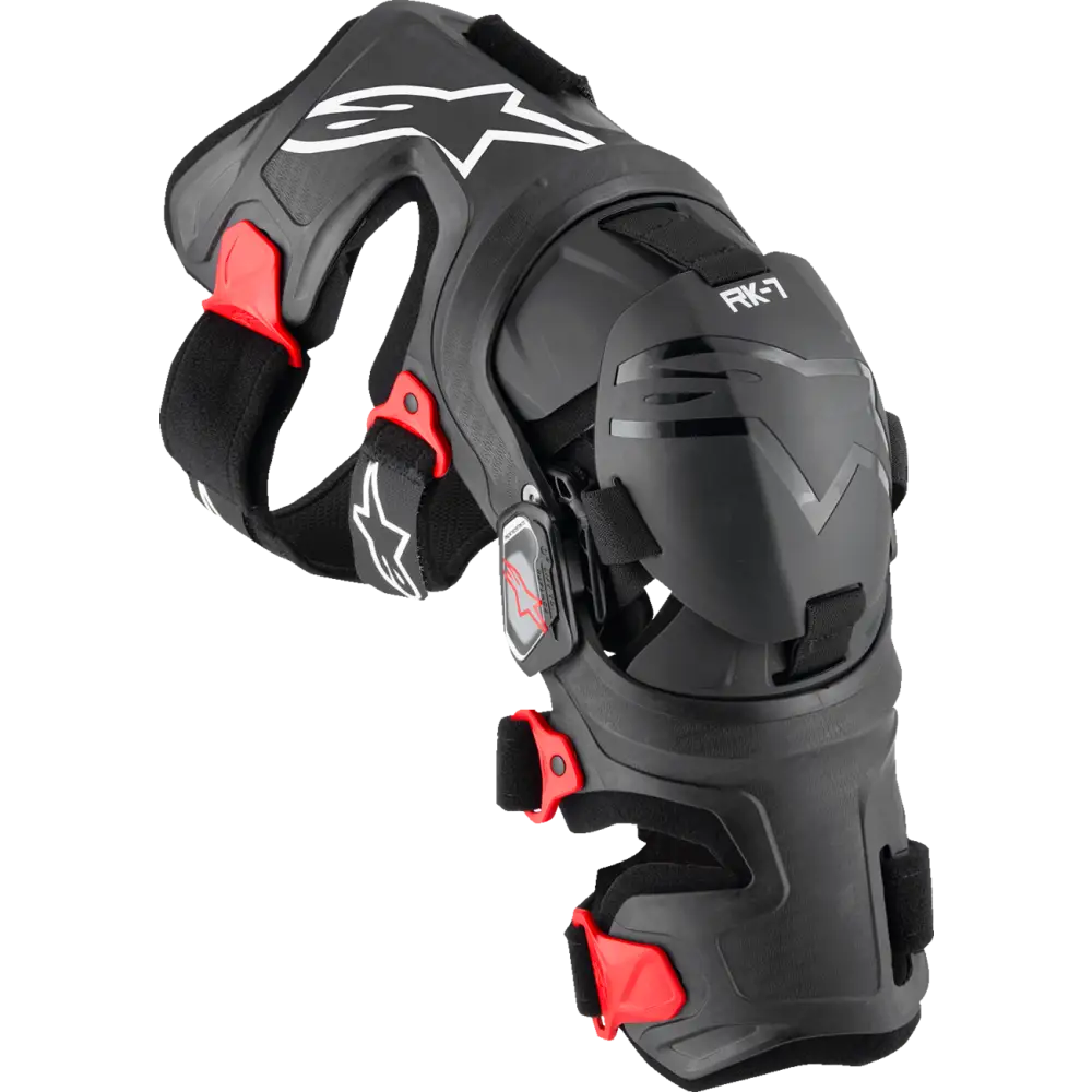 ALPINESTARS RK-7 Plasma Knee Braces - Black/Red - Small 6500825-13-S