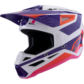 ALPINESTARS SM3 Helmet - Heat - Gloss White/Purple/Pink - Large 8301026-2052-L