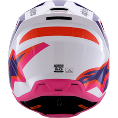 ALPINESTARS SM3 Helmet - Heat - Gloss White/Purple/Pink - Medium 8301026-2052-M