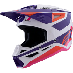 ALPINESTARS SM3 Helmet - Heat - Gloss White/Purple/Pink - Small 8301026-2052-S