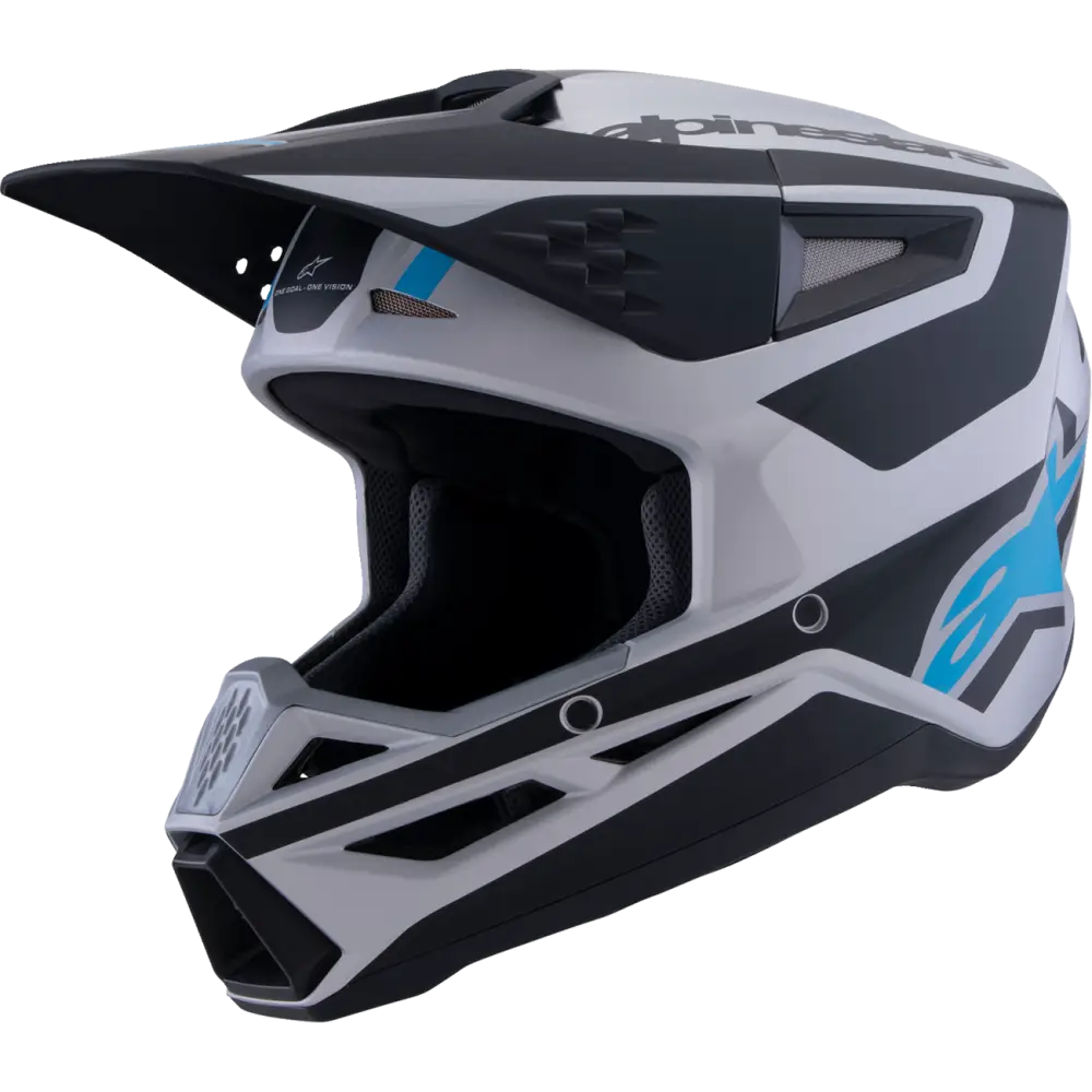 ALPINESTARS SM3 Helmet - Heat - Matte Silver/Blue/Black - 2XL 8301026-1949-XXL