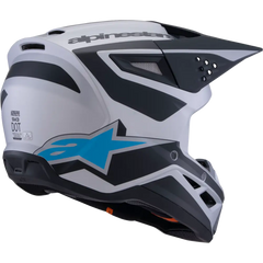 ALPINESTARS SM3 Helmet - Heat - Matte Silver/Blue/Black - Medium 8301026-1949-M