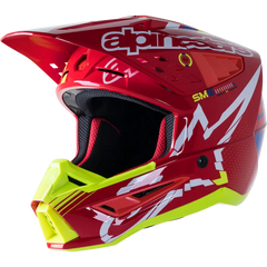 ALPINESTARS SM5 Helmet - Action - Red/White/Fluo Yellow - 2XL 8306122-3325-2X