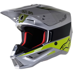 ALPINESTARS SM5 Helmet - Bond - Silver/Yellow/Green - Medium 8303522-1956-MD
