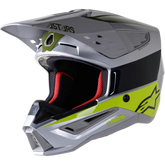 ALPINESTARS SM5 Helmet - Bond - Silver/Yellow/Green - Small 8303522-1956-SM
