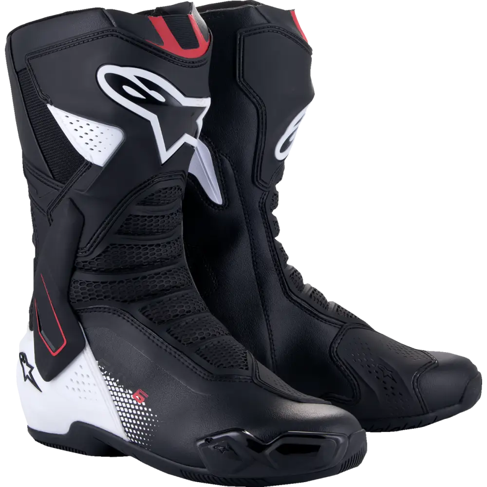 ALPINESTARS SMX-6 V3 Boots - Black/White/Red Graphic - US 10.5/EU 45 2223025-1406-45