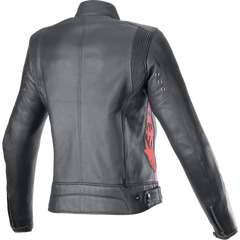 ALPINESTARS Stella Dyno Leather Jacket - Black/Haute Red - Small 3113924-1346-S
