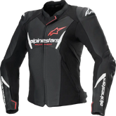 ALPINESTARS Stella Faster v3 Leather Jacket - Black/White Fluo/Coral - US 6 / EU 42 3113625-1781-42