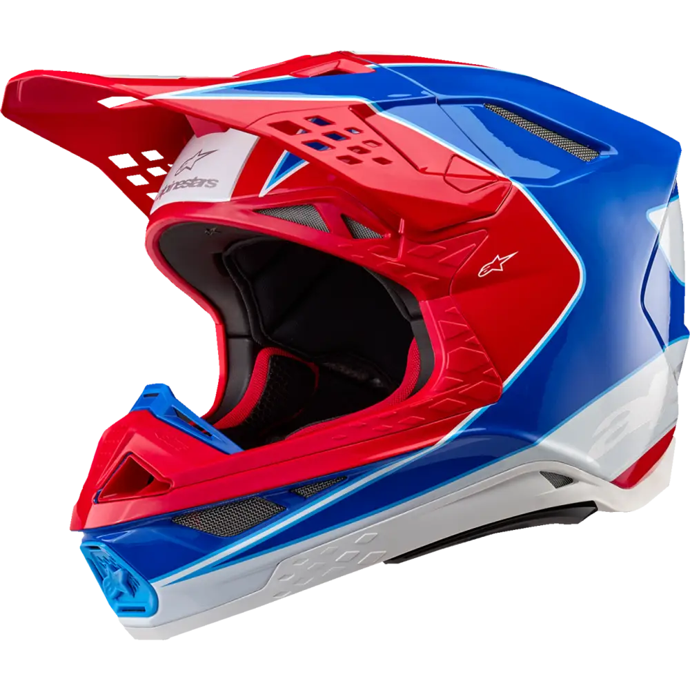 ALPINESTARS Supertech M10 Helmet - Aeon - MIPS? - Gloss Bright Red/Blue - Large 8301923-3017-L