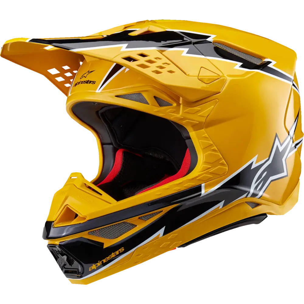 ALPINESTARS Supertech M10 Helmet - Ampress - MIPS? - Gloss Black/Yellow - XL 8300823-1414-XL