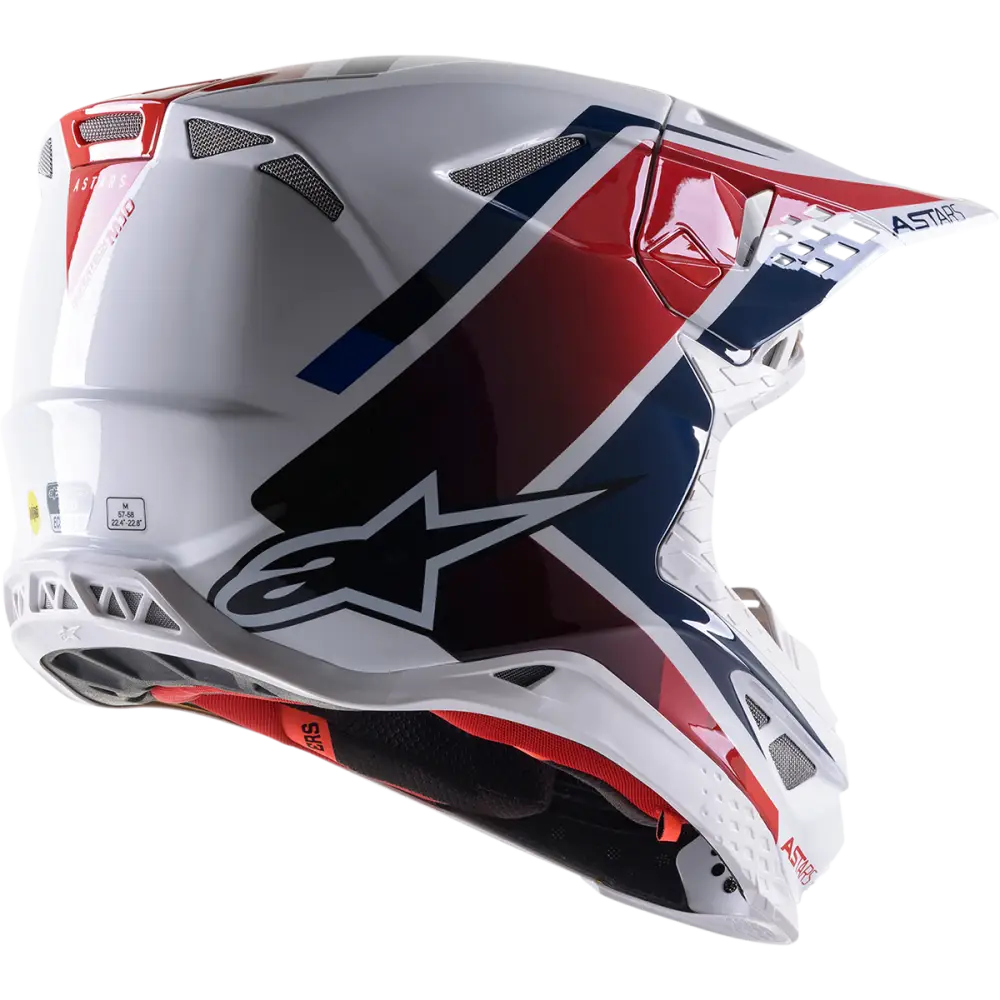 ALPINESTARS Supertech M10 Helmet - Meta 2 - MIPS? - White/Red/Blue - 2XL 8300422-2378-2X