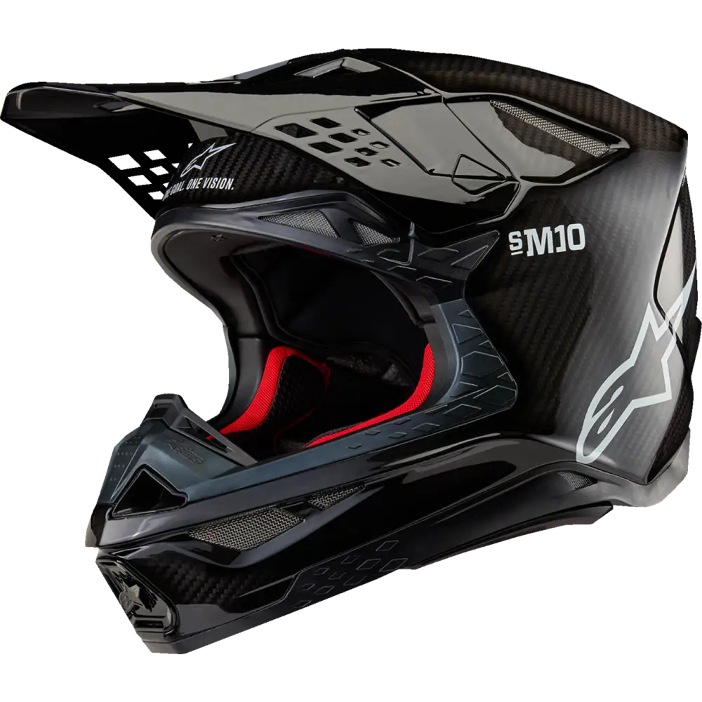 ALPINESTARS Supertech M10 Helmet - Solid - MIPS? - Gloss Black Carbon - Large 8300323-1188-L